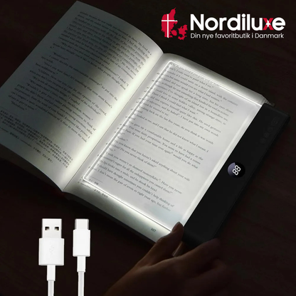 LightBook™ Pro | Roligt læselys direkte på siden om aftenen
