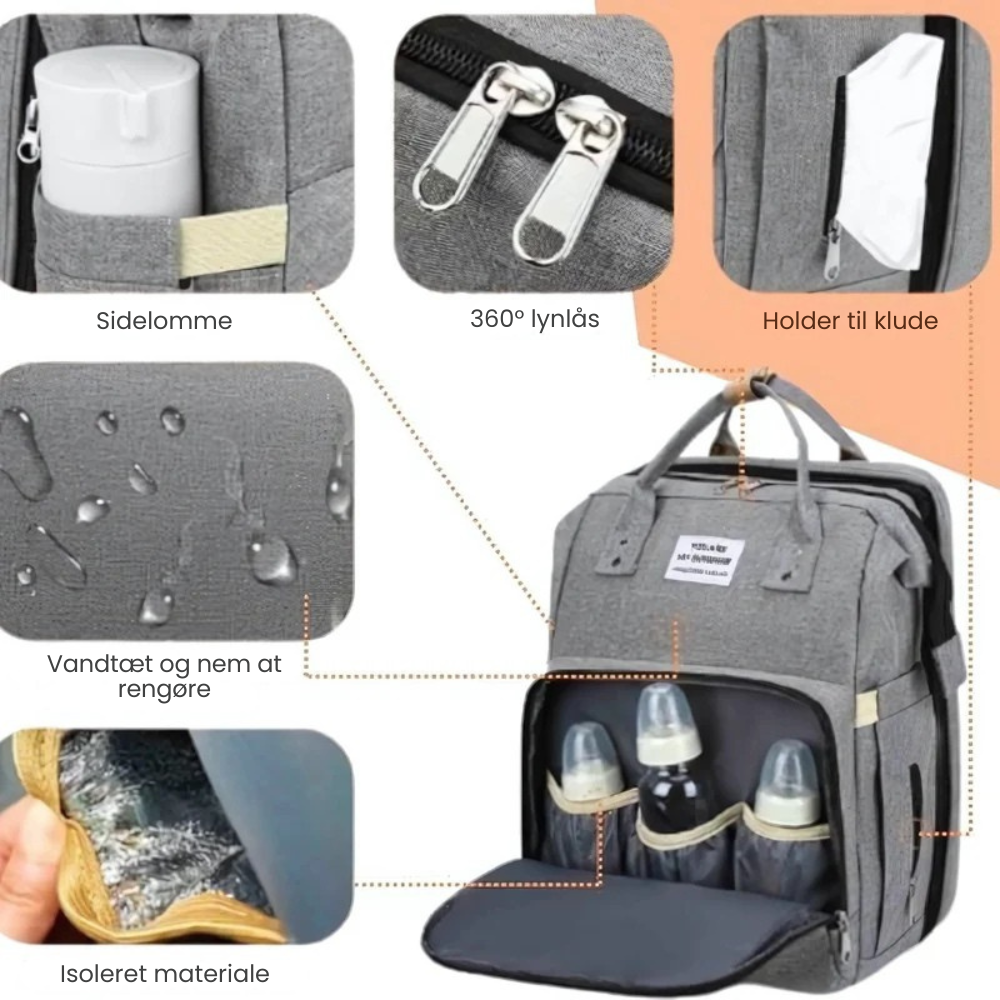 BabyBuddy™  | Fra pusletaske til barneseng i en håndevending