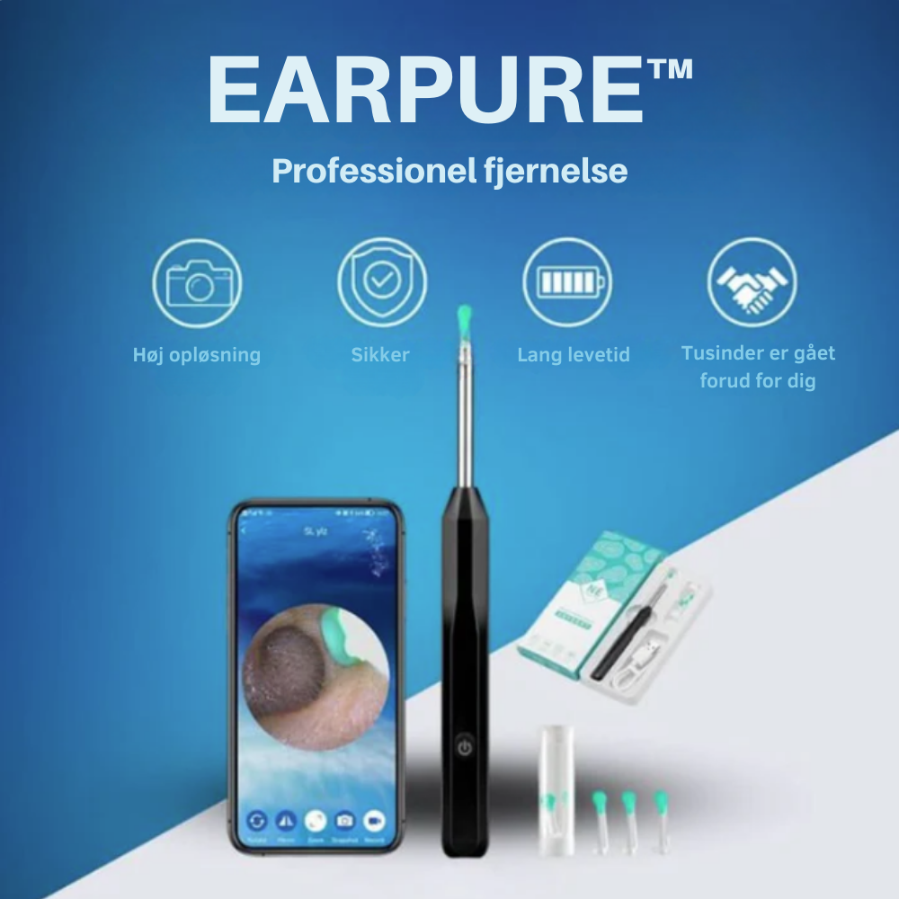 EarPure™ | Rens dine ører sikkert og præcist – uden vatpinde eller risiko