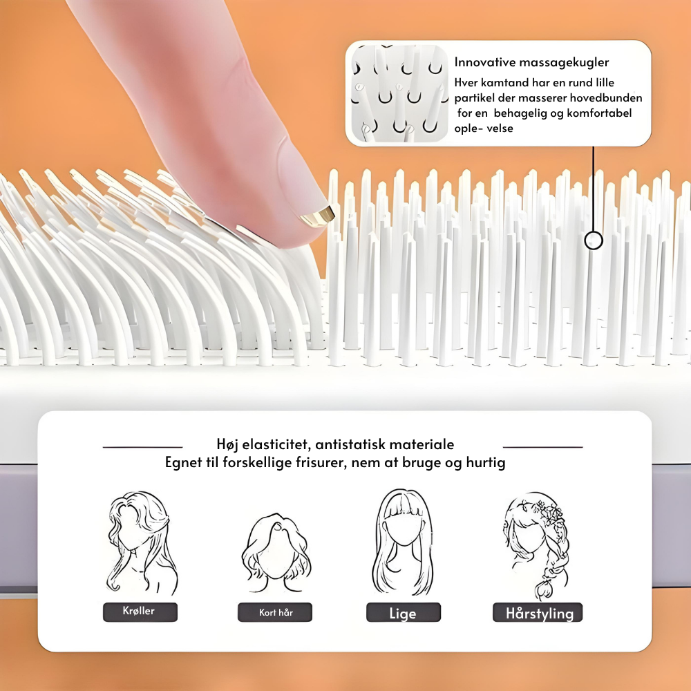PerfectBrush™ | Selvrensende hårbørste til ubesværet hårpleje