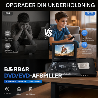 CineGo™ | Bærbar filmafspiller til roligere skærmtid på farten