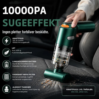 AutoVac™ Pro | Kompakt bilstøvsuger til hurtig rengøring overalt