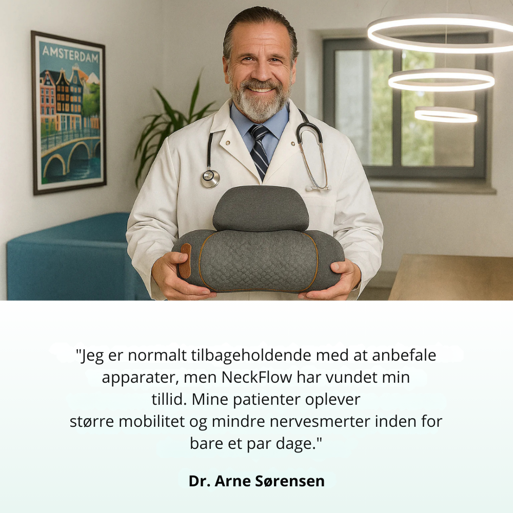 NeckFlow™ | Ergonomisk nakkemassager – Lindrer spændinger, reducerer stivhed og giver afslapning