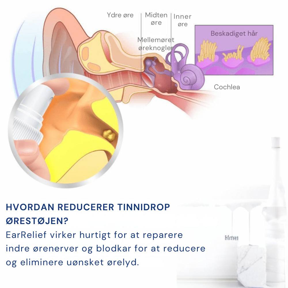 EarRelief™ | Ørespray mod tinnitus og ubehag – lindrer irritation og giver ro