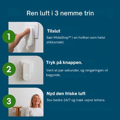 MideStop™ – Det kemikaliefri middel mod mider, der renser dit hjem