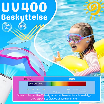 SwimSnaps™ | Børnevenlige svømmebriller uden træk i håret og tårer i øjnene