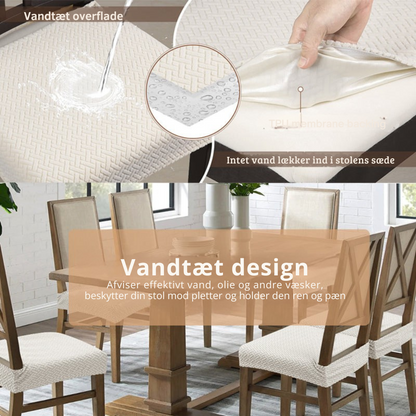ChairCover™ | Vandtæt betræk der forvandler dine spisestuestole