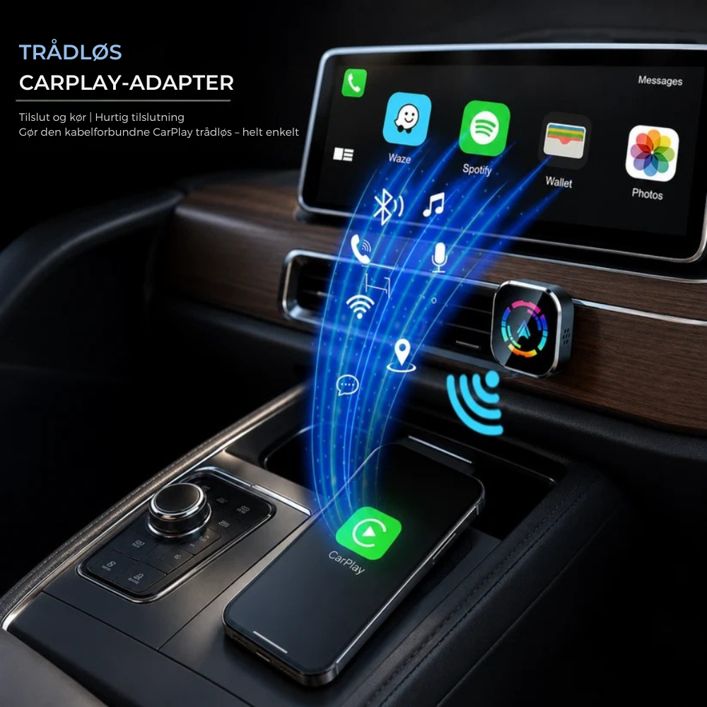 DriveLink Pro™ | Trådløs CarPlay uden kabel hver tur