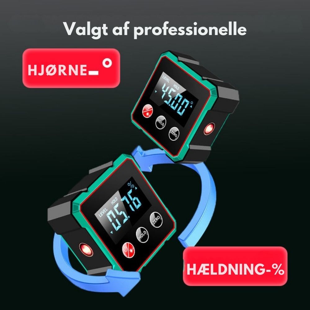 PrecisionPro™ | Laser vaterpas & hældningsmåler – præcise linjer uden fejl