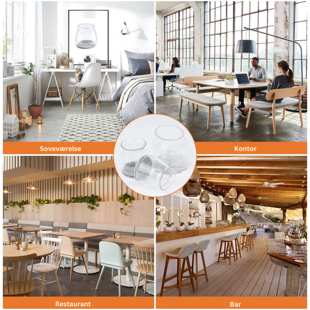 ChairSocks™ | Usynlige, fleksible sokker til stoleben – beskyt dine gulve mod ridser