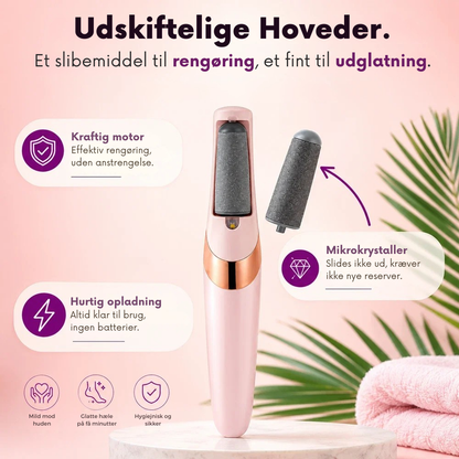 PediSmooth™ | Elektrisk fodpleje til bløde velplejede hæle hjemme
