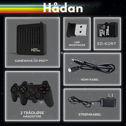 GameWave G11 Pro™ | Bring barndommens spil tilbage i dit liv på et øjeblik