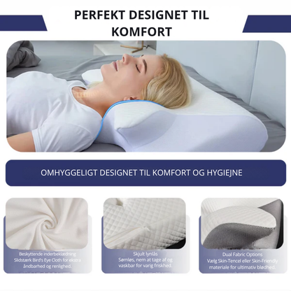ErgoPillow™ | Sov bedre, vågn friskere – ergonomisk støtte til nakke og ryg hele natten