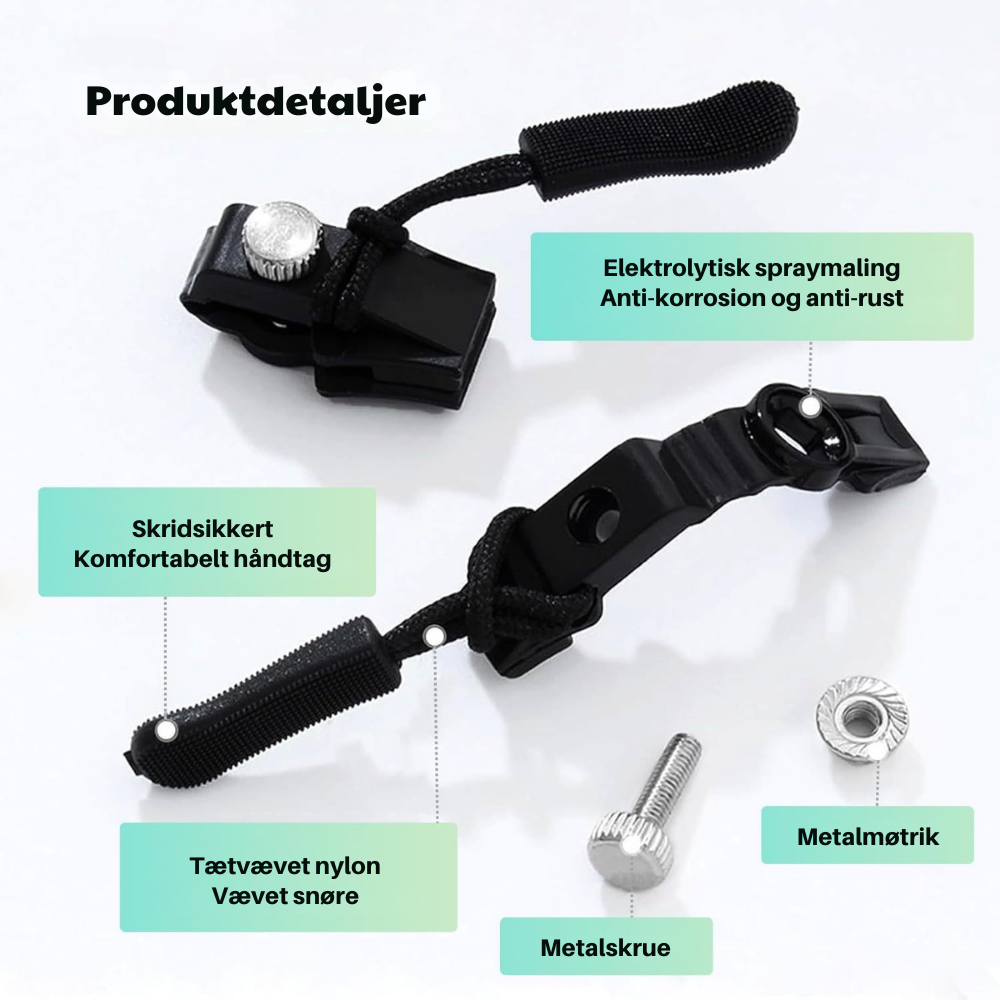 ZipRepair™ – Reparer dine lynlåse på få minutter, uden syning