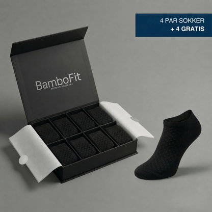 BamboFit™ | Bløde bambussokker uden stramme mærker om anklen