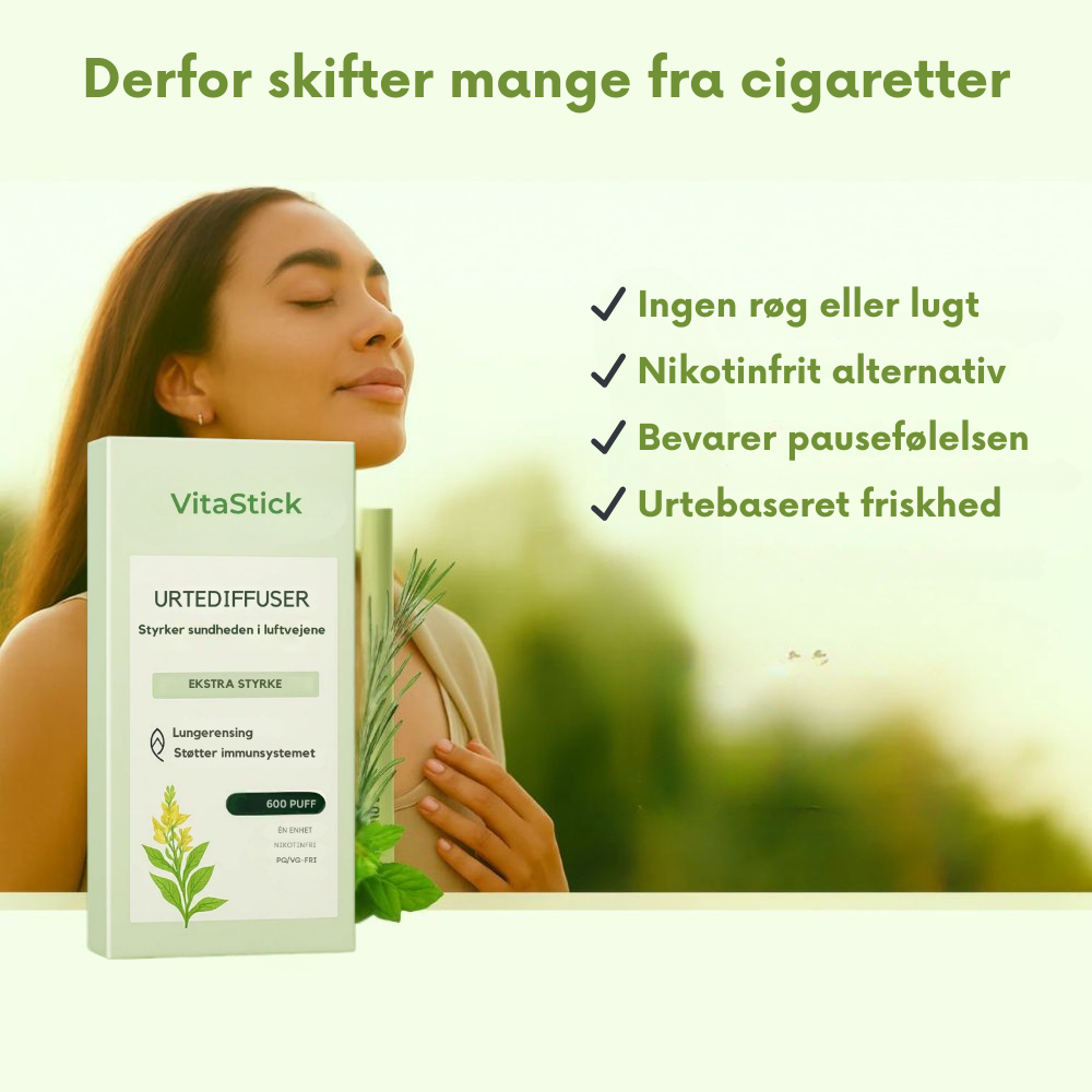 VitaStick™ | Føl dig socialt komfortabel igen uden lugten af cigaretter