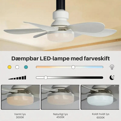 GlowFan™ Pro | Skru den i. Tryk på knappen. Sov køligere.