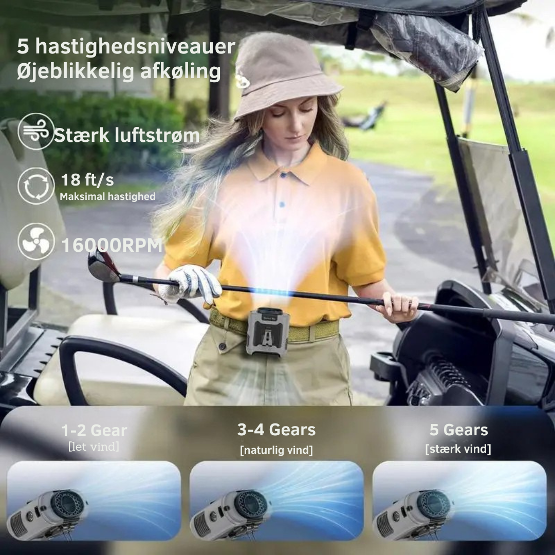 CoolBreeze™ | Taljevifte & 10000mah Power Bank 2 i 1