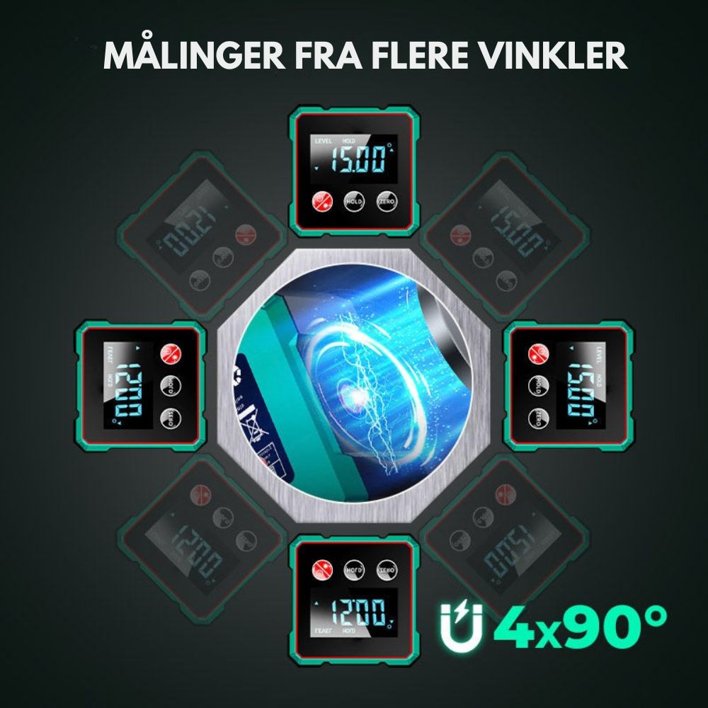 PrecisionPro™ | Laser vaterpas & hældningsmåler – præcise linjer uden fejl