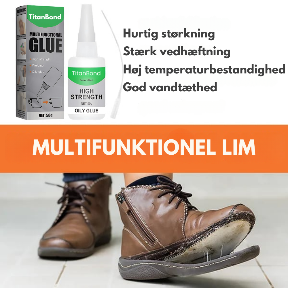 TitanBond™ | Vandtæt, støvtæt højstyrke lim – reparér alt på få sekunder