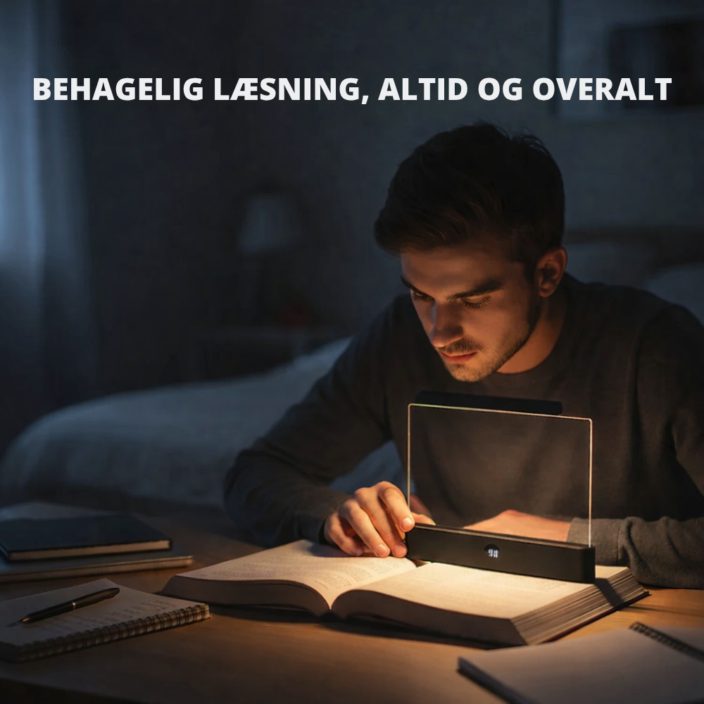 LightBook™ Pro | Roligt læselys direkte på siden om aftenen