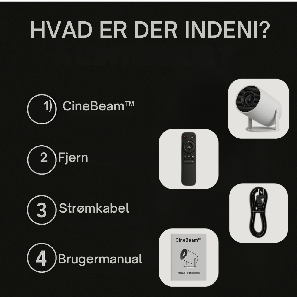 CineBeam™ – Forvandl enhver væg til et ægte biografskærm