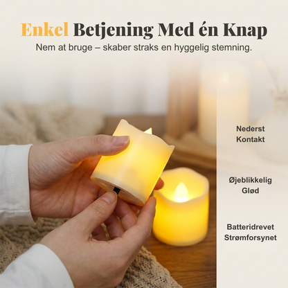 CandleGlow™ | Varm stearinlysstemning uden røg eller åben flamme