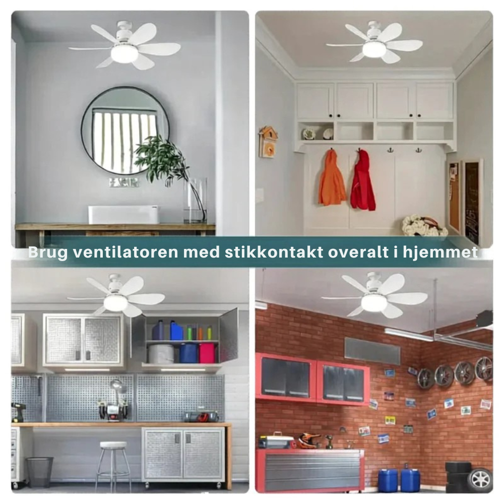 GlowFan™ Pro | Skru den i. Tryk på knappen. Sov køligere.