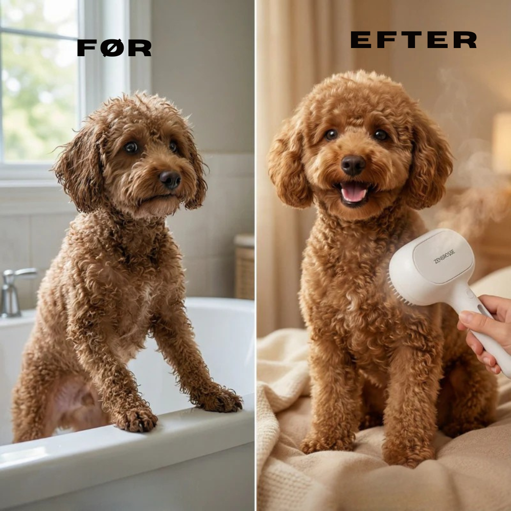 ZenBrush™ | Rolig og skånsom pelspleje uden badestress