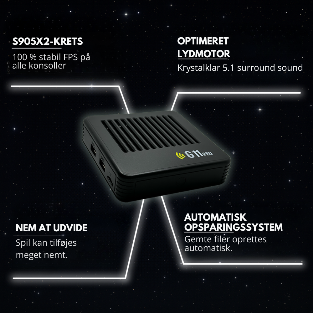 GameWave G11 Pro™ | Bring barndommens spil tilbage i dit liv på et øjeblik
