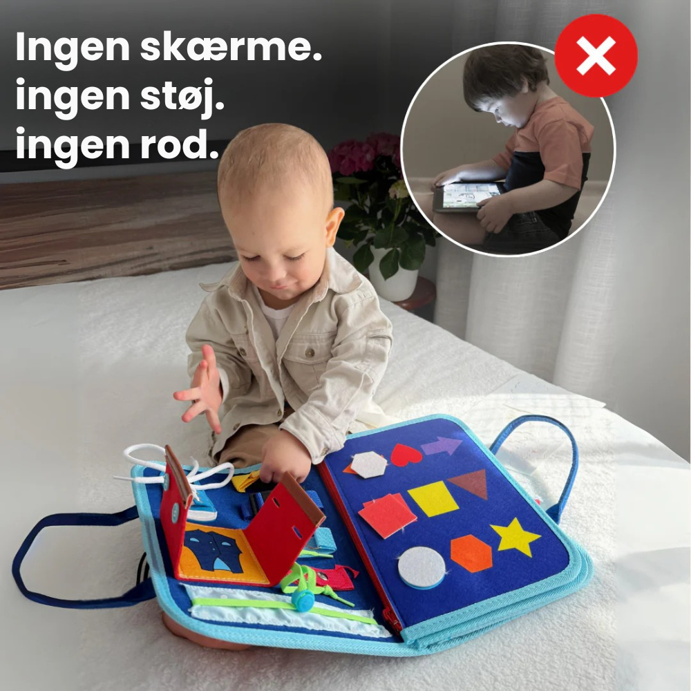 BusyBoard™ | Skærmfri læringsbog der udvikler dit barns fantasi og motorik