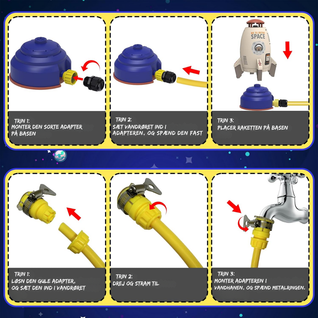 KidSplash™ | Den flyvende vandraket til endeløs sommerleg!