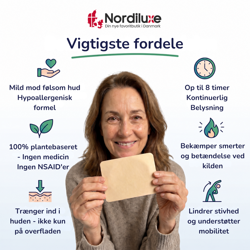 KairoRelief™ | Målrettet urteplaster til lettere bevægelse hele dagen