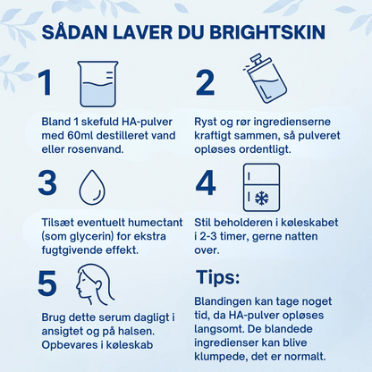 BrightSkin™ | Lav dit eget Hyaluron Serum. Ren. Glødende. Revitaliserende.
