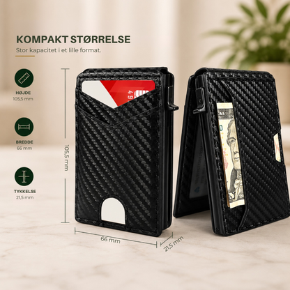PopupWallet™ | Slank pung med hurtig adgang til kort