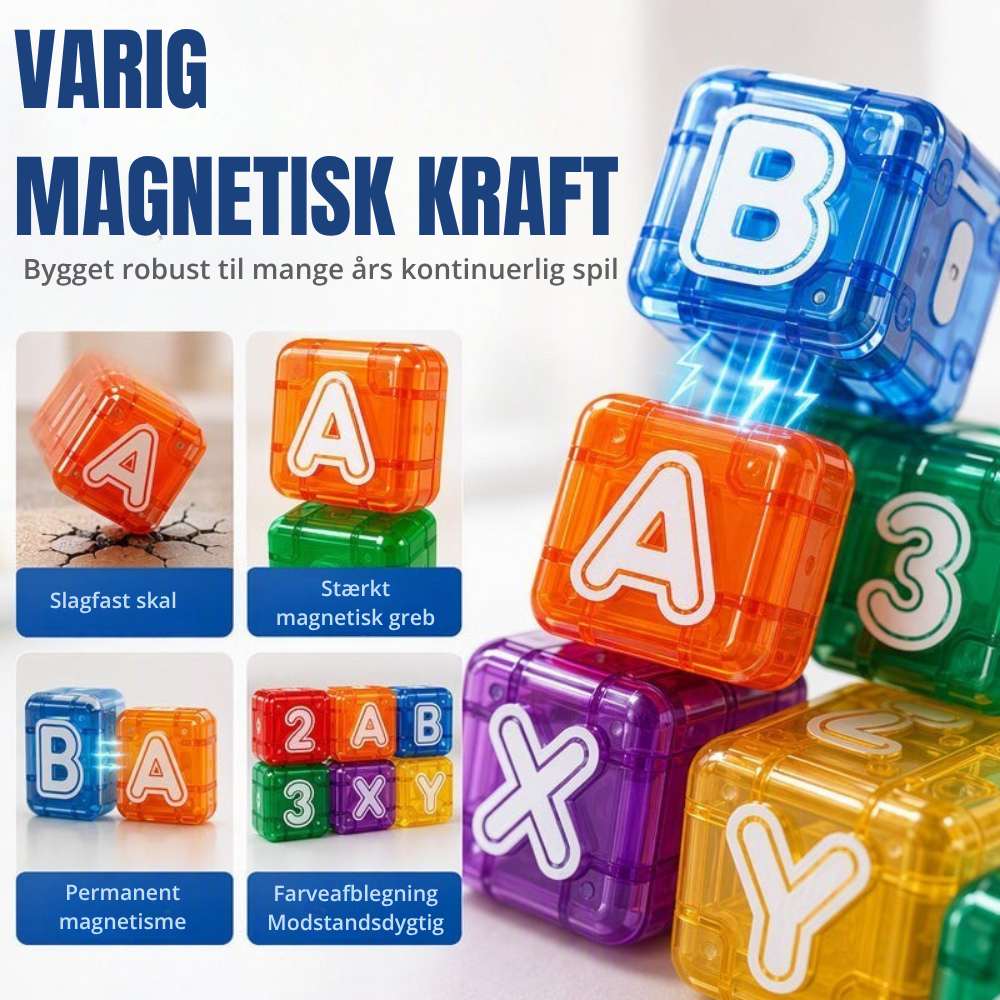 SmartBlocks™ | Magnetisk byggeleg med bogstaver tal og fantasi