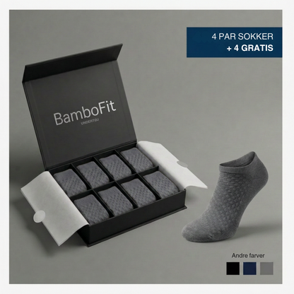 BamboFit™ | Bløde bambussokker uden stramme mærker om anklen