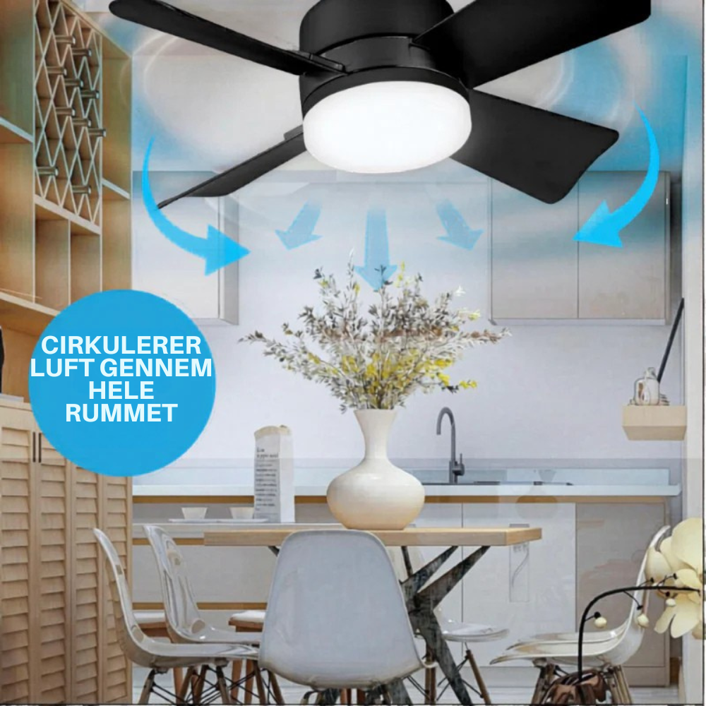GlowFan™ Pro | Skru den i. Tryk på knappen. Sov køligere.