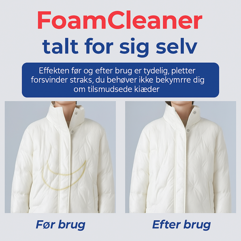 FoamCleaner™ | Hurtig pletfjerner uden vand og skrubning!