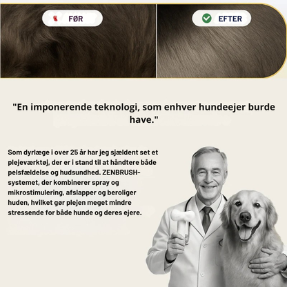 ZenBrush™ | Rolig og skånsom pelspleje uden badestress