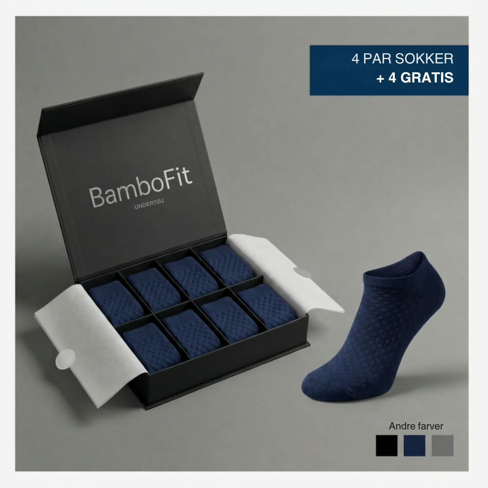 BamboFit™ | Bløde bambussokker uden stramme mærker om anklen