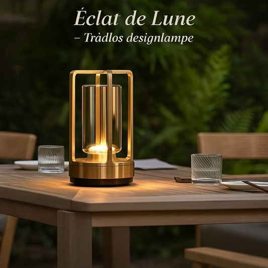 Éclat de Lune™ | Trådløs designlampe i krystal og metal