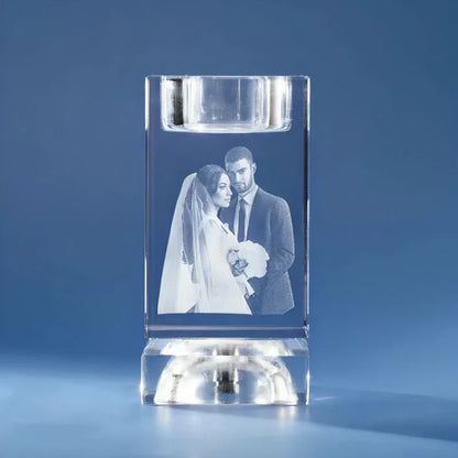 EternaLight™ | Kandelaber med personligt foto i glas