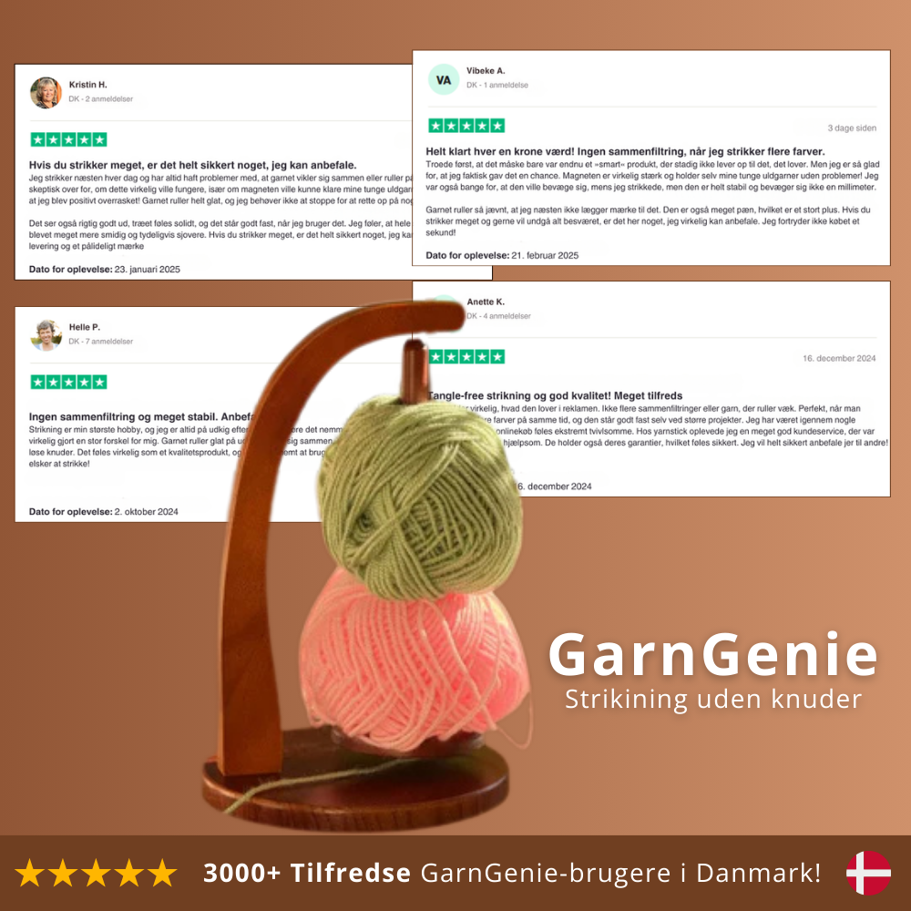 GarnGenie™ | Slip for filtret garn og frustrerende rod