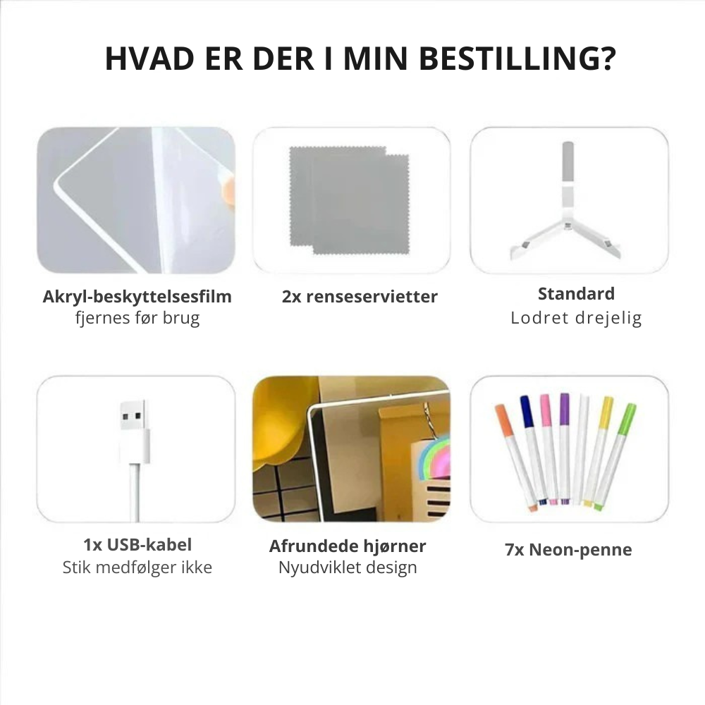 IllumiBoard™ | Lysende LED-tegne- og skrivetavle til børn og virksomheder