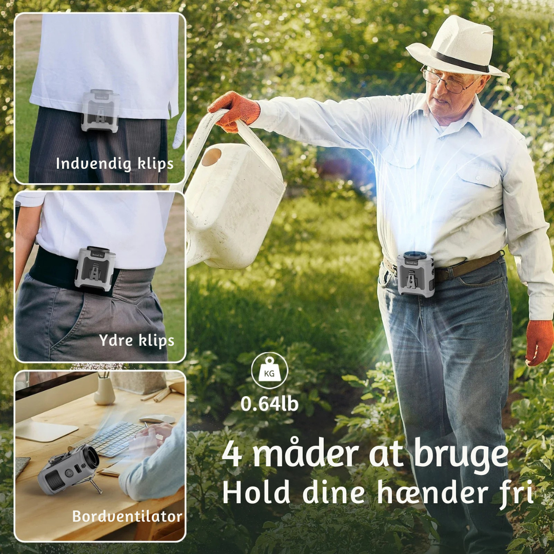 CoolBreeze™ | Taljevifte & 10000mah Power Bank 2 i 1