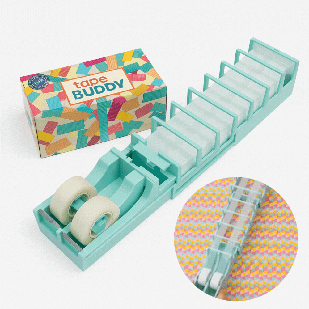 TapeBuddy™ | Klipp flere stykker tape på et øjeblik – perfekt til gaver eller på kontoret!