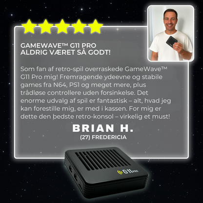 GameWave G11 Pro™ | Bring barndommens spil tilbage i dit liv på et øjeblik