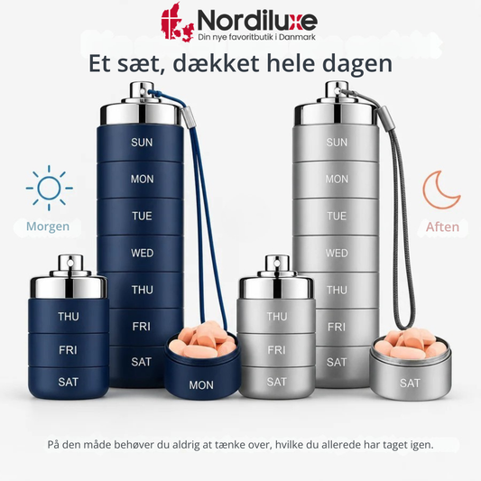PillMate™ | Elegant ugeorganisering til medicin og kosttilskud