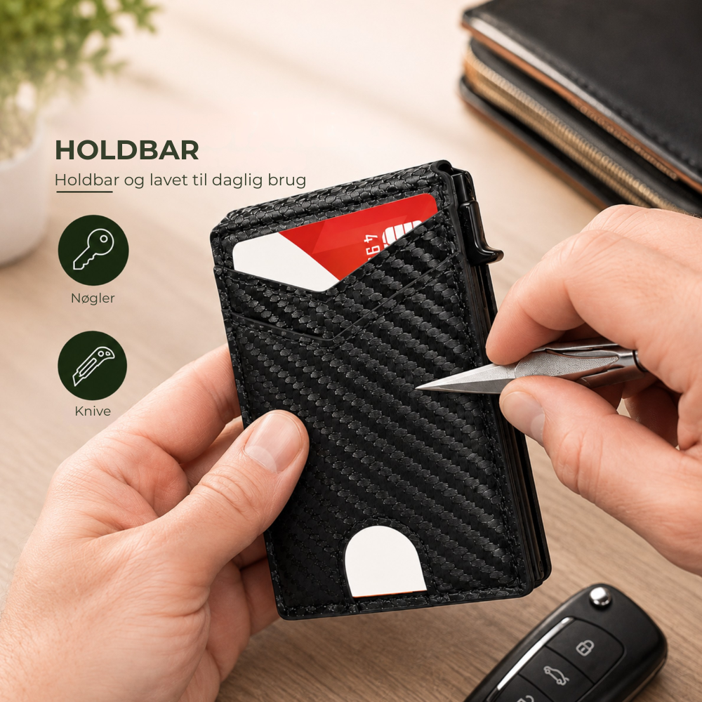 PopupWallet™ | Slank pung med hurtig adgang til kort